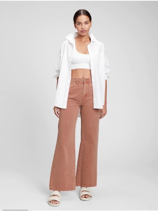 GAP Denim - Gap • High Rise Wide-Leg Jeans NWT | Cedar Wood Red